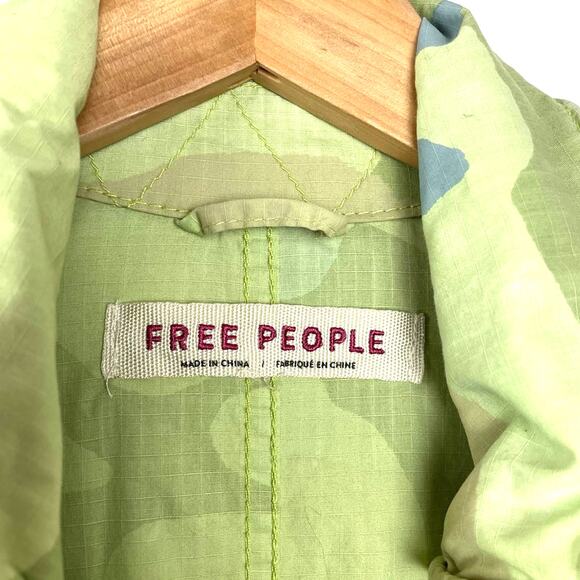 Free People | Camo Military Jacket Green Gray Camoflauge - Picture 8 of 13